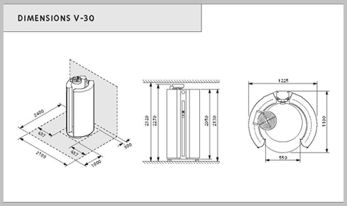 コラーゲンマシン　【v-30】　サイズ表